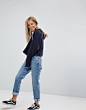 Pull&Bear Piped Crop Hoodie at asos.com : Discover Fashion Online