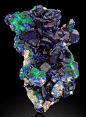 mineralists:

Azurite crystals with Malachite on matrixUnited Verde Extension Mine, Arizona
@北坤人素材