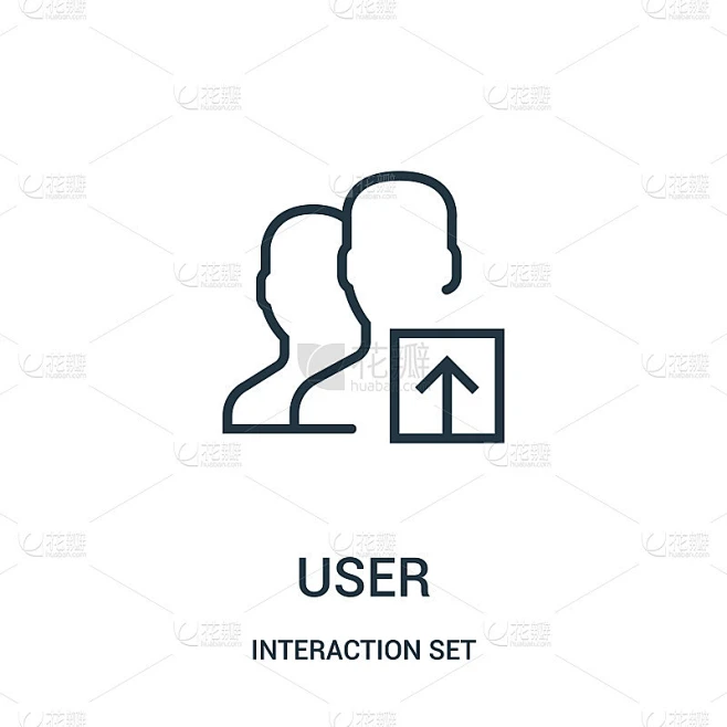 user icon vector from interaction set collection. 素材-花瓣网