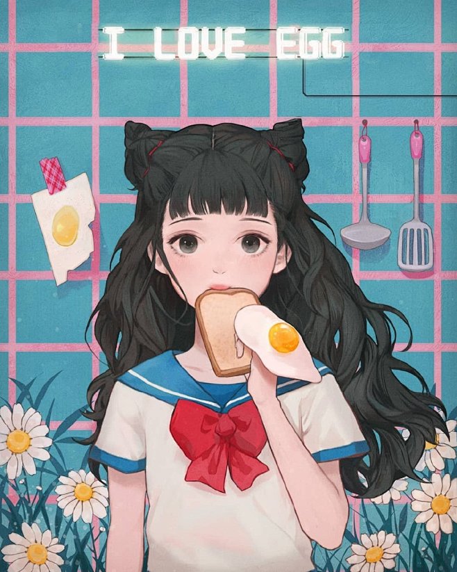 小清新插画 唯美屏保 温暖 萌系 涂鸦 ...