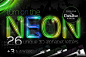 霓虹灯3D字体特效 26 Realistic Neon Alphabet Letters #626633 :  