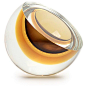 Fume & Amber Diagonal Drop Bowl