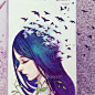 侧颜杀~【插画师：Qing Han】 ​ ​​​​