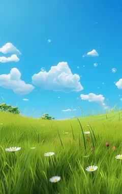 简约蓝天白云素材图壁纸背景