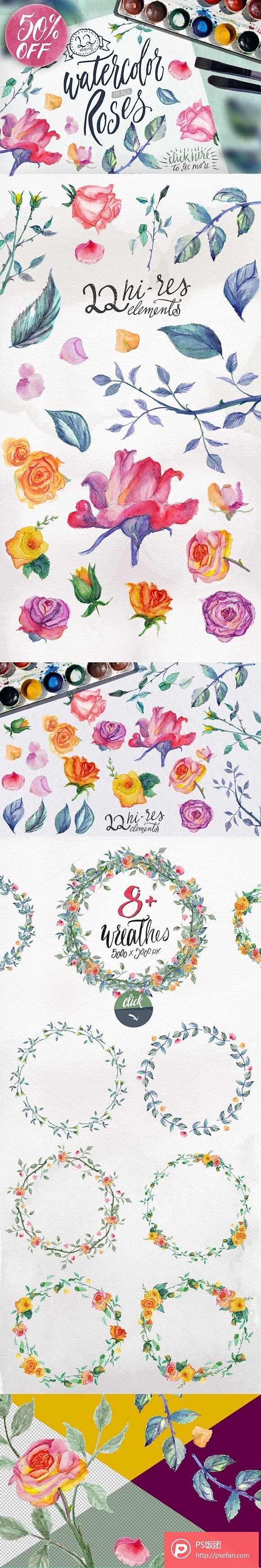 Watercolor-Roses-DIY...