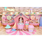 Festejar Decoraciones on Instagram: “El mundo de los dulces de Salma Manjarres Cañate. Un mundo donde las chupetas y la torta giraban. Lleno de hermosos detalles para una gran…”