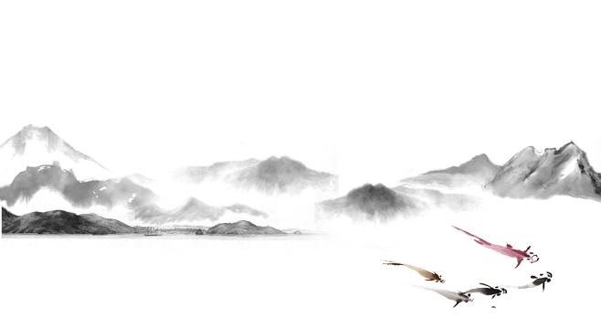 中国古风水墨山水免扣PNG透明图片 插画后期美化PS设计素材 (330)