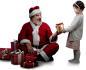 圣诞爷爷和小女孩