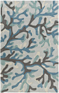Plush, durable and affordable, the under-the-sea inspired Blue Grey Coral Reef area rugs are sure to be a welcome addition to any room, creating warmth and softness at your beach home.: