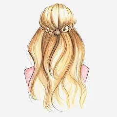 卷发编发高清素材 卡通人物 卡通插图 卷发 女孩 手绘 插图 欧美 编发 金发 麻花辫 免抠png 设计图片 免费下载