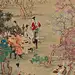 刘凌沧《春夜宴桃李园》127.5×49.5cm 设色绢本