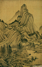                                                                                                                         #山水画#【 明 董其昌 《仿宋元人缩本画及跋册》② 】现代学者对这套册页的作者与董其昌题的真伪持不同意见，过去大多引用张庚（1685－1760）、王原祁（1642－1715）的记载，认为是王时敏（1592－1680）所摹，董其昌重录旧题。近年有学者深入研究，推翻旧说，