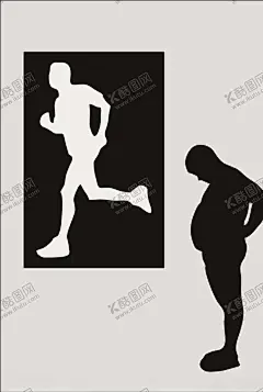 胖瘦对比图男士 【酷图网】人物,矢量,插图,插画,绘画,简笔画人物,人物图案,简笔画动物,彩色简笔画,简笔画线稿,抽象插画,艺术插画,简笔画,线条画人物,对比画,人物对比图