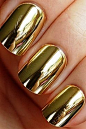 Gold metal look! #manicure #nailtrends