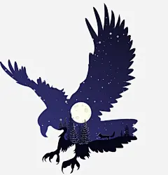 小清新手绘夜晚老鹰插画装饰_新图网 https://ixintu.com 老鹰 夜晚 月亮 夜晚老鹰 小清新 手绘插画 夜晚老鹰插画设计 夜晚老鹰插画装饰 时尚插画