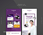 紫色页面移动办公商务科技无线地带UI页面网页