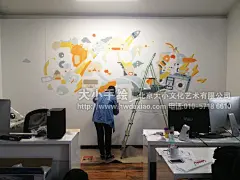 卡通墙绘，创意彩绘，趣味手绘墙，手绘壁画，餐厅手绘墙，办公室手绘墙，北京墙绘公司