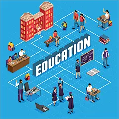 网课20200514 疫情期间学生上网课矢量手绘插画AI素材EPS线上上课-淘宝网