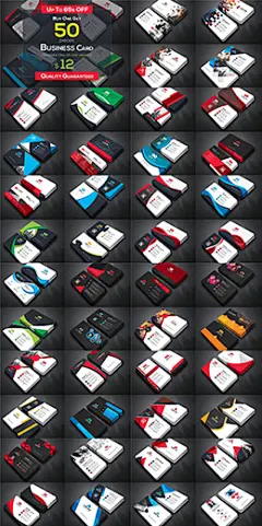 50个精美商务名片设计模板PSD分层素材