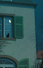 #晚安的图# 晚安，夜色 | 德国插画大师 Quint Buchholz