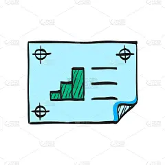 印刷样张图标在彩绘。印刷店服务出版商桌面出版