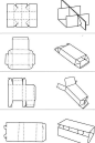 #设计视角# 干货，包装盒形结构图参考。 ​​​​