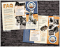 Bright and playful tri-fold brochure for DASH, animal shelter. Photos are all of rescues!