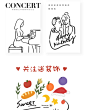 ins极简风头像人物线条设计简约手绘插画简笔画logo定制-淘宝网