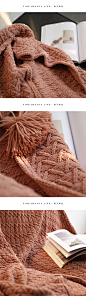 巷子戏法 | 北欧沙发毯午睡小毛毯单人毯子ins风床尾毯盖毯钩织毯-淘宝网