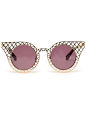 HOUSE OF HOLLAND ‘Cagefighter’ Round Metal Sunglasses