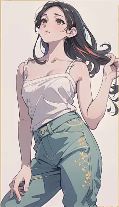 数字艺术漫画风女孩插画-众图网