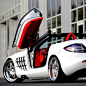 White SLR with a cherry red interior!  Gorgeous!