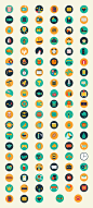 Meroo Flat-Styled Icon Set Small Preview