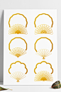 中秋元素中国风折扇装饰边框中式标题框