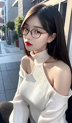 AI绘画——街边的都市丽人