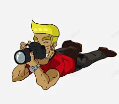 趴下照相的人 免抠png 设计图片 免费下载 页面网页 平面电商 创意素材