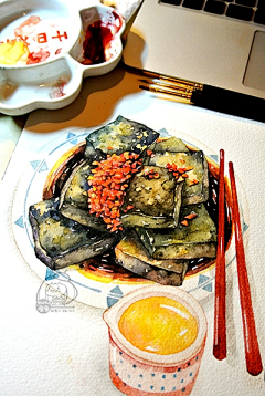 青蛙树采集到美食插画