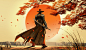 General 5350x3088 artwork fantasy art cowboys samurai Japan