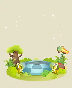 矢量卡通梦幻手绘丛林背景背景图 海报 设计图片 免费下载 页面网页 平面电商 创意素材
