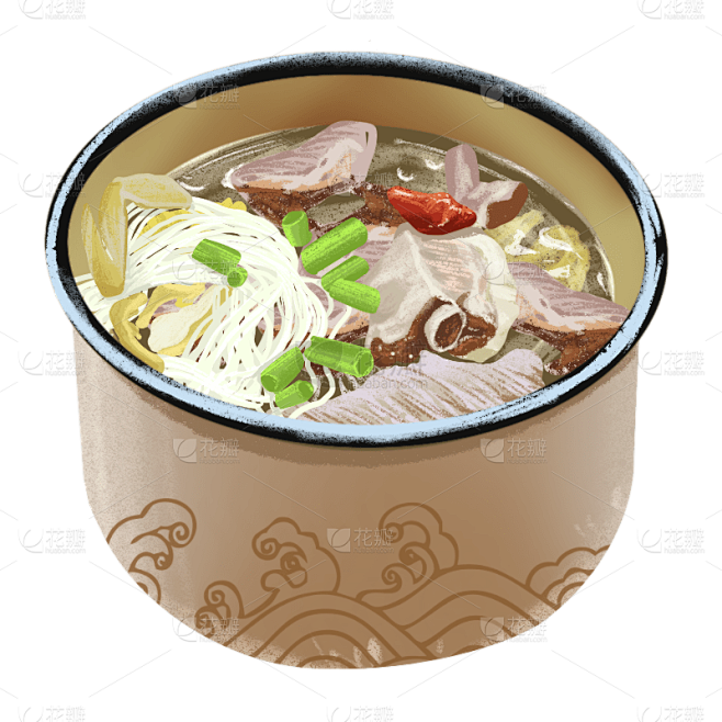 手绘-东北特色美食元素贴纸