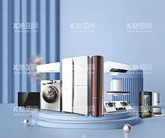 电器海报宣传单  - 源文件下载【酷图网】电器家电,冰箱,洗衣机,电视机,CDR海报,展架