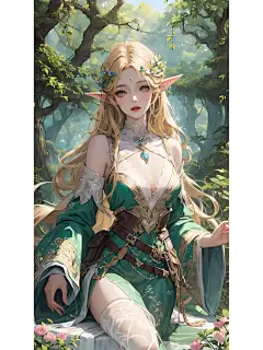 角色壁纸002 埃尔维莎：精灵游侠 - 小红书