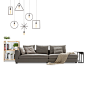 清新 现代家居 家居家装 时尚沙发 沙发 装饰元素免抠png图片壁纸