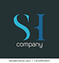 SH company logo design. Monogram logo. Letters S and H.