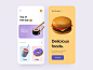 食品App 2.0购物车交付饮料寿司汉堡插图图标3d图标3d图3d营养app营养食品app食品移动应用程序移动UX设计ui设计ux ui