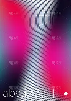 Hologram smoky cover template with geometric lines