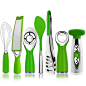 Fab.com | 7 Piece Tool Set Chrome Green