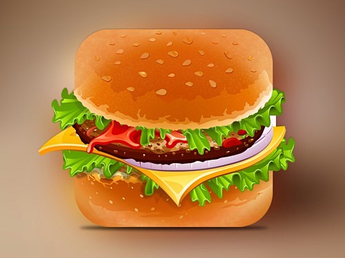 [汉堡icon  图标设计]汉堡icon...