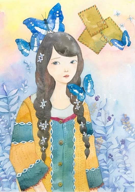 【林田绘本】全套水彩画素材，美美哒哦_水...