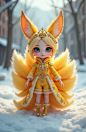 F.1- 九尾妖狐3D_潮玩3D-LoRA-金钱之兄-LiblibAI